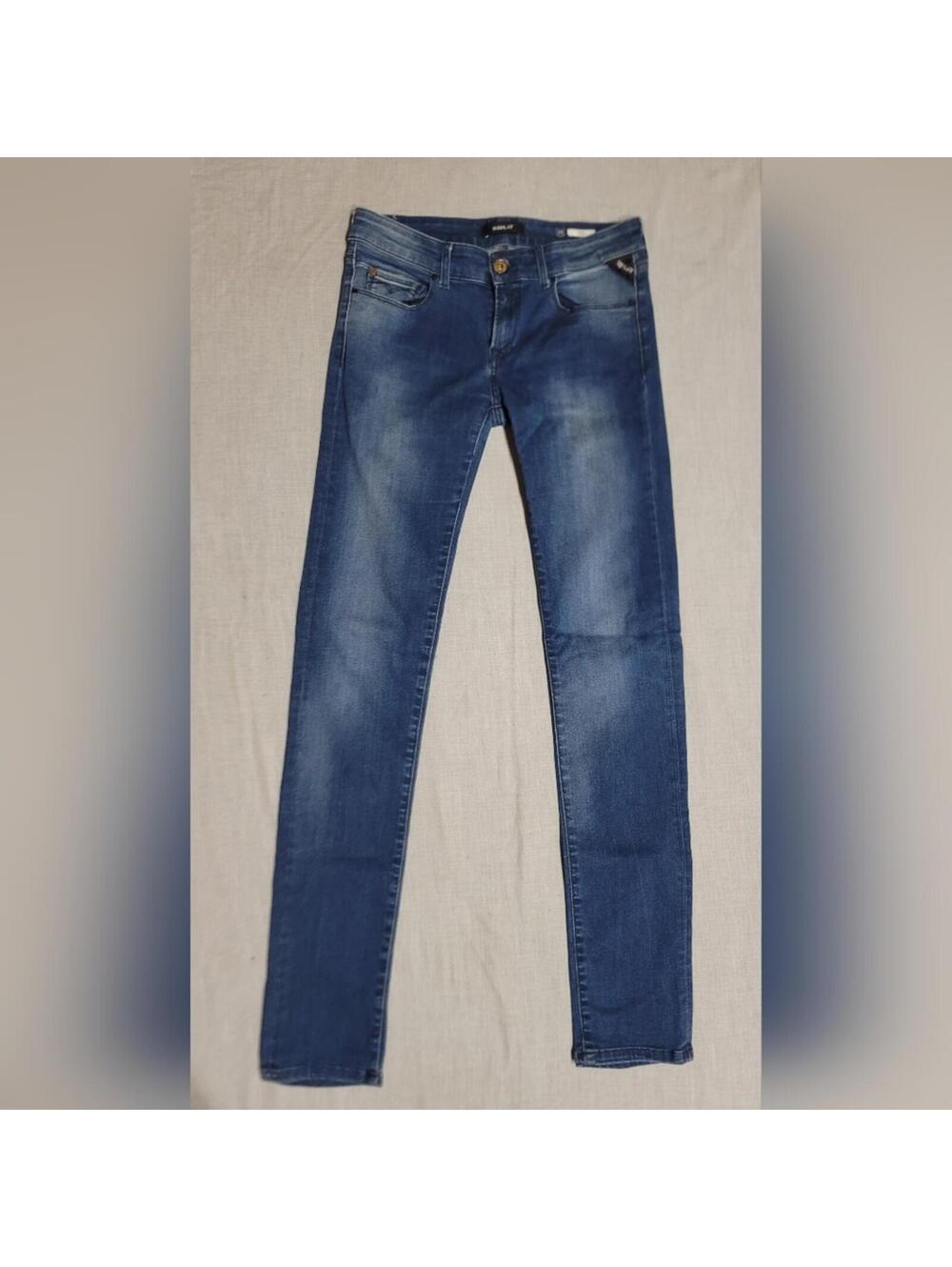 Replay Rose Designer Blue Denim Jeans SZ 29 Skinny Y2K